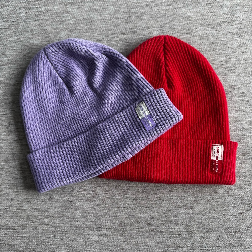 Zara Bundle Of 2 Knit Unisex Beanie One Size Cotton 12-24 Months